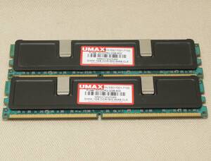 DDR2-800 (PC2-6400) 1GBx2枚で 2GB UMAX PULSAR DCDDR2-2GB-800