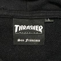 【値下げ可】THRASHER スラッシャー パーカー 立体ロゴ サガラ刺繍 ブラック サイズＬ_画像9