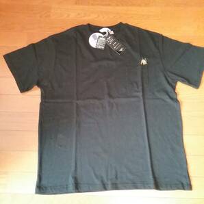 新品 USA COTTON FABRIC Tシャツメンズ 綿 100 ロゴ 刺繍 LL 黒 ポケット付 Tシャツ 送料230円の画像1