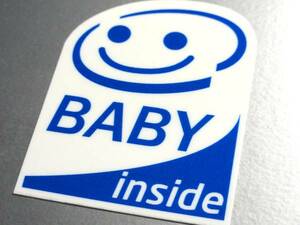 ●BABY inside 【マグネット】 B ●BABY IN CAR かわいい おもしろ 耐水 赤ちゃんが車に乗ってます ベビーインカー