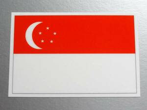 ■_シンガポール国旗ステッカー2枚セット■即買 耐水シール AS