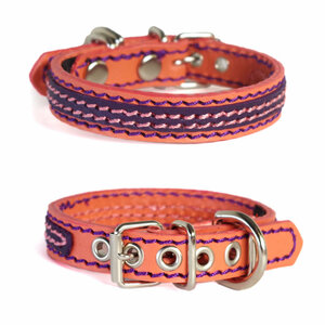 yap1125*1.5m width chihuahua for small dog studs leather necklace (20.5cm)