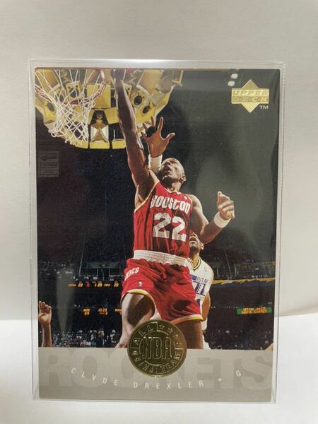 NBAカード　クライド・ドレクスラー　CLYDE DREXLER ALL NBA THIRD TEAM UPPER DECK 1995 【ロケッツ時代】