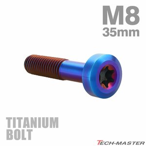 M8×35mm P1.25 64チタン合金 ローヘッド 低頭 トルクス穴 キャップボルト 焼きチタンカラー 1個 JA1430