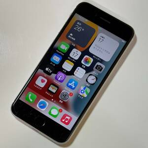 Apple SIMフリー iPhone SE (第2世代) ホワイト 128GB MXD12J/A iOS15.6 アクティベーションロック解除済