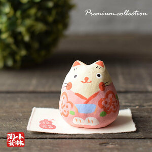 ya kimono doll .. manner kimono cat ceramics made 