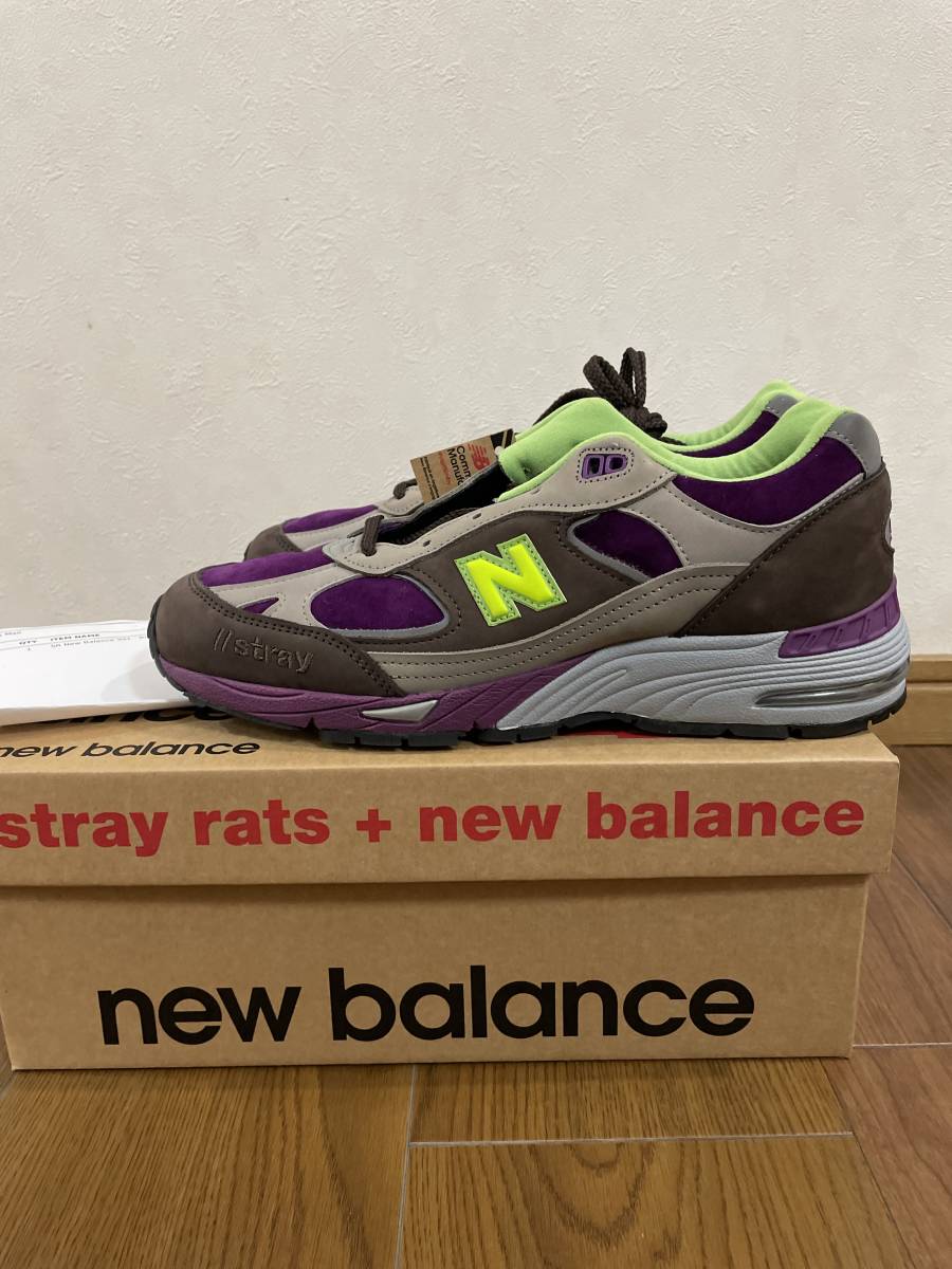 新品】Stray Rats x New Balance 991 黒紫スニーカー - greatriverarts.com