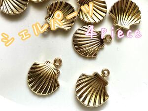 パーツ シェルパーツ シェルパーツ D ハンドメイド 貝殻 モチーフ カン付き レジン ピアス イヤリング バックチャーム 等に!