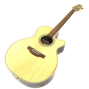 1円 タカミネ エレアコ エレキ アコースティックギター 500 custom ハードケース付き ナチュラル 出音問題確認済み