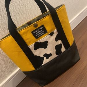 ミニトートバッグ トートバッグ うし柄 ハンドメイド