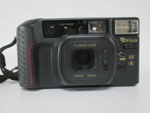 【0801 F4562】 FUJI TELE CARDIA DATE 富士 テレカルディア FUJINON LENS 34-53mm フィルム カメラ コンパクトフィルム カメラ レトロ