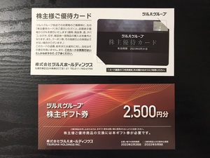 最新　ツルハホールディングス　株主優待券2500円分・株主優待カード