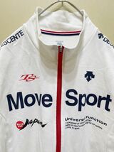 【レア】　佐藤琢磨　DESCENTE　MOVE SPORT　半袖ジップシャツ　ドライバーシャツ　メンズ　Sサイズ　ホワイト　スーパーアグリ　無限　F1_画像4