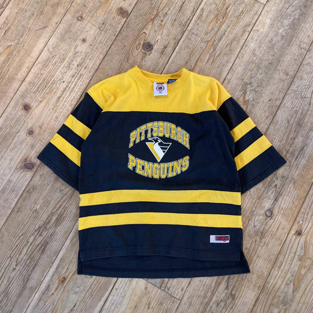 最愛 ホッケー タイガー NHL チーム ロゴ USA古着 黄色 ナイロン 