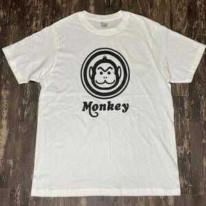 MONKEY・モンキー・猿・Tシャツ・白・XL
