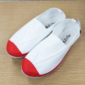 B goods indoor shoes red 26.0cm triangle rubber type white canvas shoes physical training pavilion shoes 18999 ②