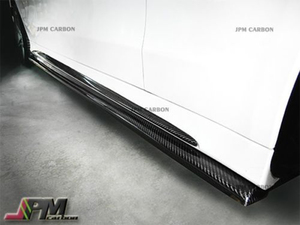 ベンツ 2015+ W205 C300 C400 AMG用 カーボン サイド ステップ スポイラー スカート JPM