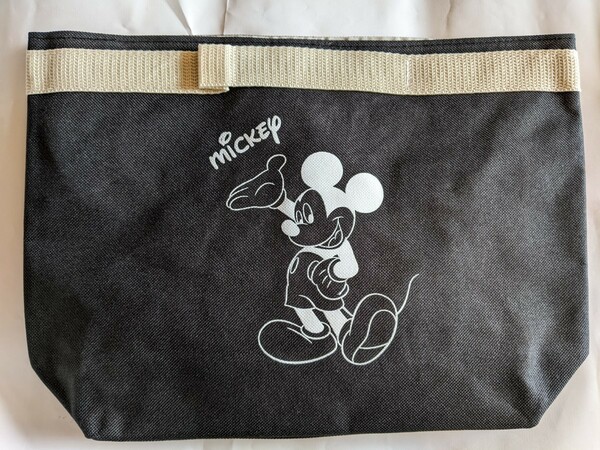 ディズニー　ミッキーマウス　2wayバッグ　トートバッグ　黒　ショルダーバッグ　エコバッグ