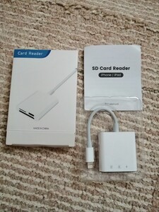 新品未使用 SD カードリーダー phone用 3in1 sdカード カメラリーダー 双方向データ転送 iOS対応
