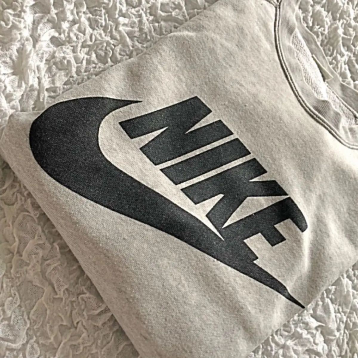 80年代 紺 タグ NIKE ナイキ スウェット トレーナー 水色×灰 M 管理