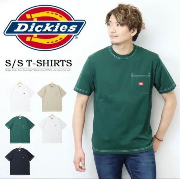 Dickies ディッキーズ 胸ポケット 半袖 Tシャツ メンズ レディース ユニセックス 半袖Tシャツ ワンポイントロゴ