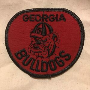 ワッペン GEORGIA BULLDOGS ブルドッグ アイロンワッペン 刺繍ワッペン