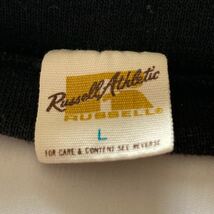 美品 ブラック 珍品 2トーン 70's80's 黒 ビンテージ フットボールTシャツ オリジナル ラッセルアスレチック USA製 アメリカ製 Lサイズ_画像7