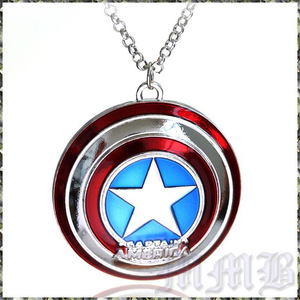 [PENDANT NECKLACE] *CAPTAIN AMERICA Captain * America shield . pendant necklace [ free shipping ]