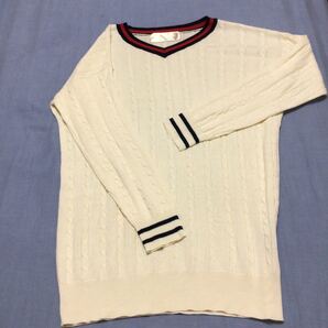 Roomy’s Vネックロングセーター