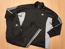 ◎上下セット！adidas アディダス XO◆ジャージ セットアップ / ジャケット&パンツ Cima365◆メンズ 黒 グレー 古着◆即決★a_画像1