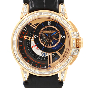 ハリーウィンストン（HARRY WINSTON）オーシャン デュアルタイム オートマチック バゲットダイヤモンド OCEATZ44RR012仕様 腕時計 メンズ