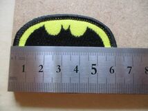 80s バットマン BAT MAN ロゴ ワッペン/蝙蝠コウモリLOGOアメコミDCコミックスこうもり当時物スーパーヒーロー アップリケ映画コミック S73_画像8