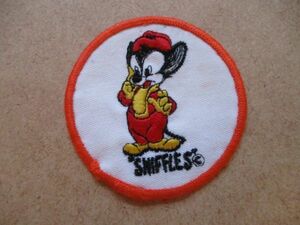 80s スニッフルズSNIFFLESワッペン/チャック・ジョーンズ ネズミLooney Tunesビンテージ刺繍ルーニー・テューンズTVアニメ キャラクターS75