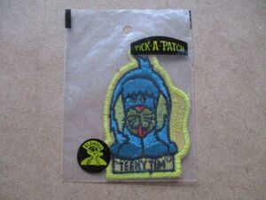 70s Cattanooga Cats TEENY TIMティーニー ティム刺繍ワッペンKLEINTEX PICK-A-PATCH/犬イヌいぬアニメhanna barberaハンナ・バーベラ S76