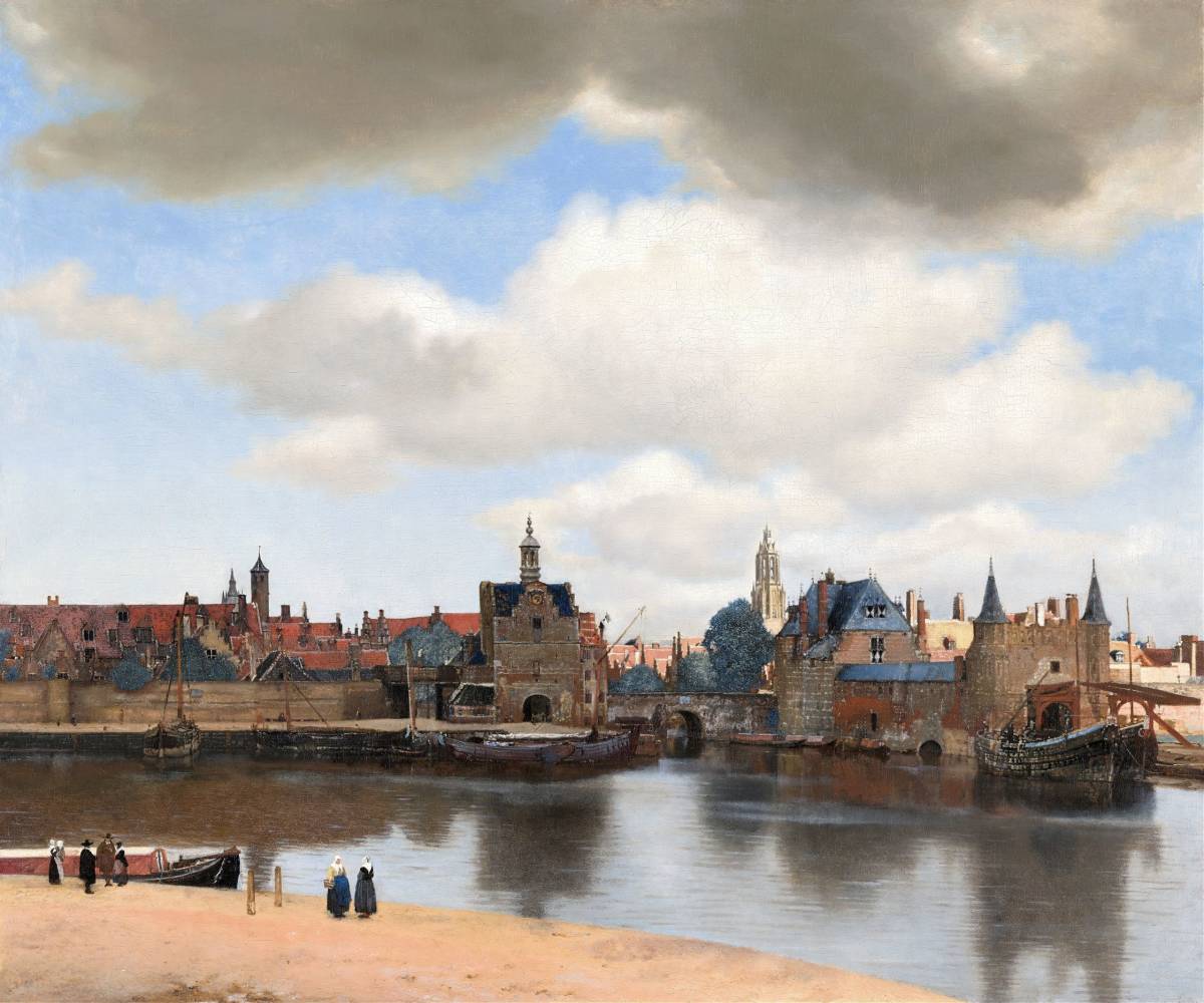 New Vermeer's View of Delft high-quality print using special techniques, wooden frame, photocatalytic processing, and other three major features, special price 1980 yen (shipping included) Buy it now, Artwork, Painting, others