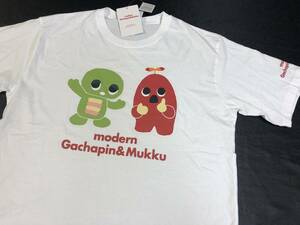 即決◆ガチャピン&ムック◆半袖Tシャツ【4L】新品タグ付き　メンズサイズ　白　キャラクター　大きいサイズ　ホワイト　紳士　modern◆