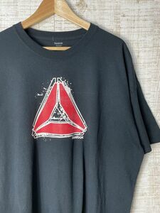 ☆超ビッグサイズ US古着 Reebok リーボック Tシャツ ロゴ プリント ブラック黒【2XL/XXL】コットン　　　　　◆3507◆