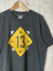 ☆US古着 アンダーアーマー プリントTシャツ ブラック黒 ラバー【L】コットン　　　　　◆3509◆