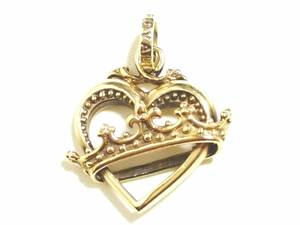 * редкость роскошный K9 золотой Gold подлинный товар стандартный товар Royal Order Empty Heart 9K GOLDemp чай Heart подвеска с цепью *