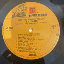 US盤 RY COODER INTO THE PURPLE VALLEY レコード_画像7