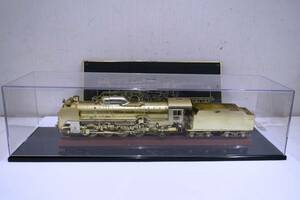 ♪A55354：鉄道模型 型式 D51 2-8-2 MIKADO 蒸気機関車模型 アクリルケース付き ジャンク品 中古品