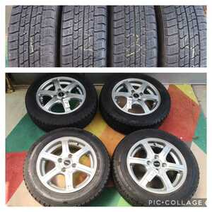 BALMINUM ホイール14×5.5J+45 100/4H スタッドレス4本セット165/70R14アクア パッソ ヴィッツ マーチ デミオ ソリオ kei ハスラー