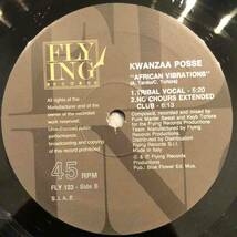 ■1992年 Italy盤 オリジナル KWANZAA POSSE - African Vibration 2枚組 12”EP FLY123 Flying Records Massive Attack Remixes_画像4