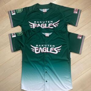 楽天イーグルス 2022 夏スタ グリーン ユニフォーム スポンサーマーク 新品 未使用 2枚セット L XL