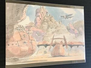 [ rare ] Studio Ghibli Kaze no Tani no Naushika postcard ( original work. old engine ... make atelier city . a bit setting. differ pejite city )