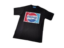 【新品】PEPSI Tシャツ 半袖 【M】黒/ブラック◆ペプシ コーラ ドリンク アメリカ USA ジュース DRINK_画像1