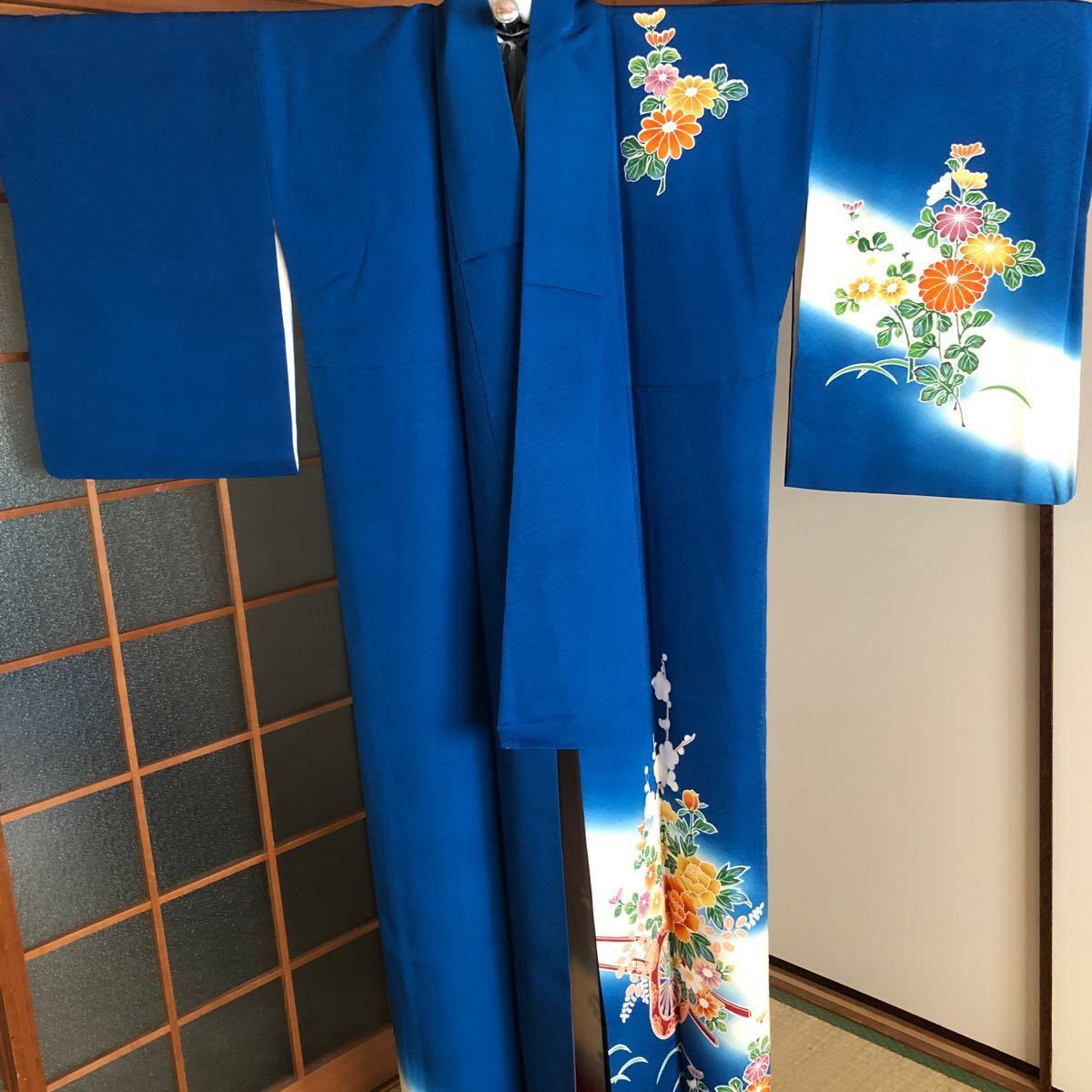 をしており ヤフオク A 585 着物リメイク ノースリーブ 訪問着 正絹 シワ