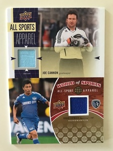 MLS（アメリカサッカーリーグ）ROGER ESPINOZA(ホンジュラス代表)、JOE CANNON(アメリカ代表)　ジャージカード　2枚セット