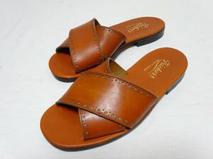 Tricker`s Tricker's leather sandals shoes Vintage lady's UK4 23.5cm rank ENGLAND made Britain made 