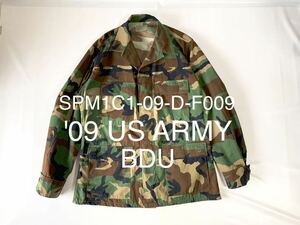 極上 希少種 レア！ 09年製 ウッドランド US ARMY BDU SPM1C1-09-D-F009 UNICOR GREENVILLE IL 迷彩 ジャケット リップストップ シャツ M-R